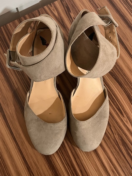 Penny Loves Kenny Shoes - Penny Loves Kenny Taupe Suede Ankle-Strap Pumps